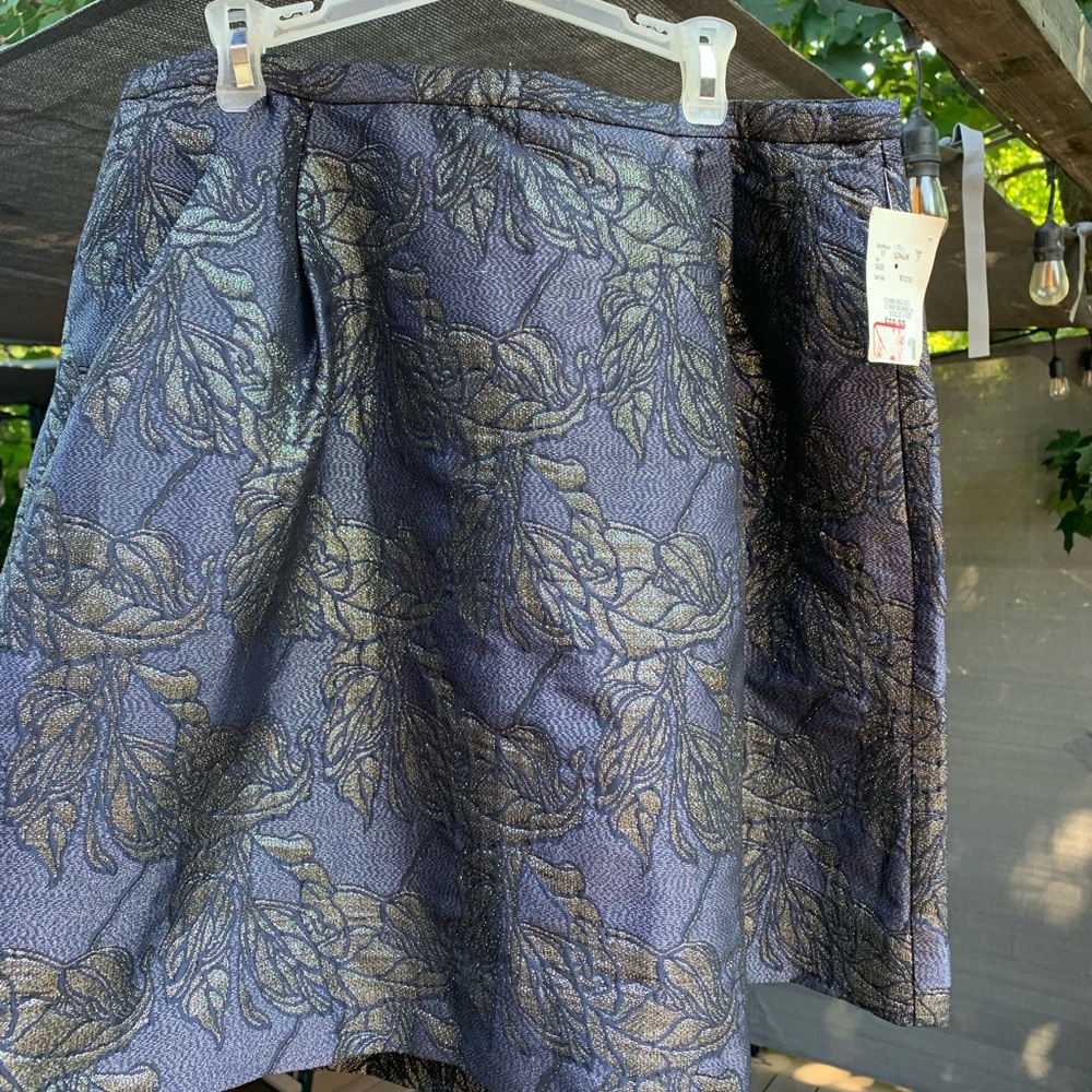 Pink Tartan Blue and Silver A-Line Skirt